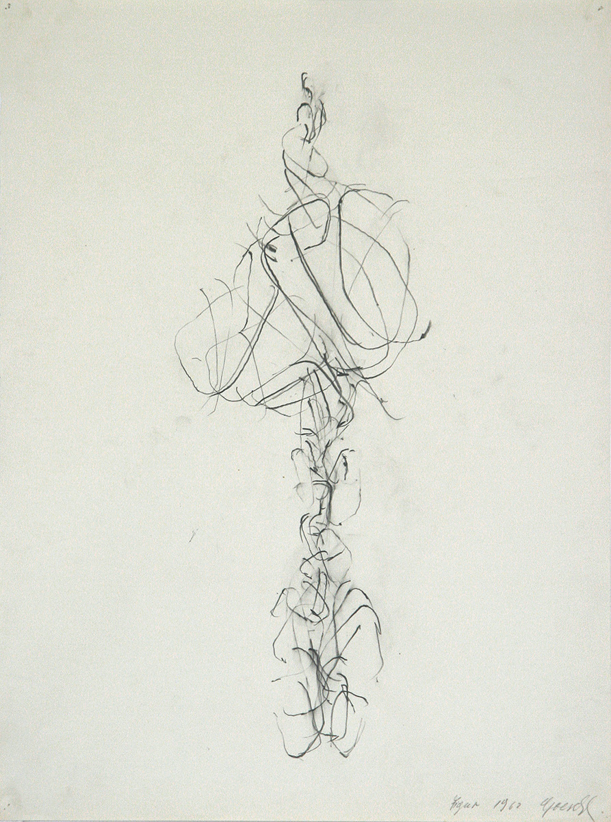 Figur, 196250,5 x 38 cmPencil on paper, signed