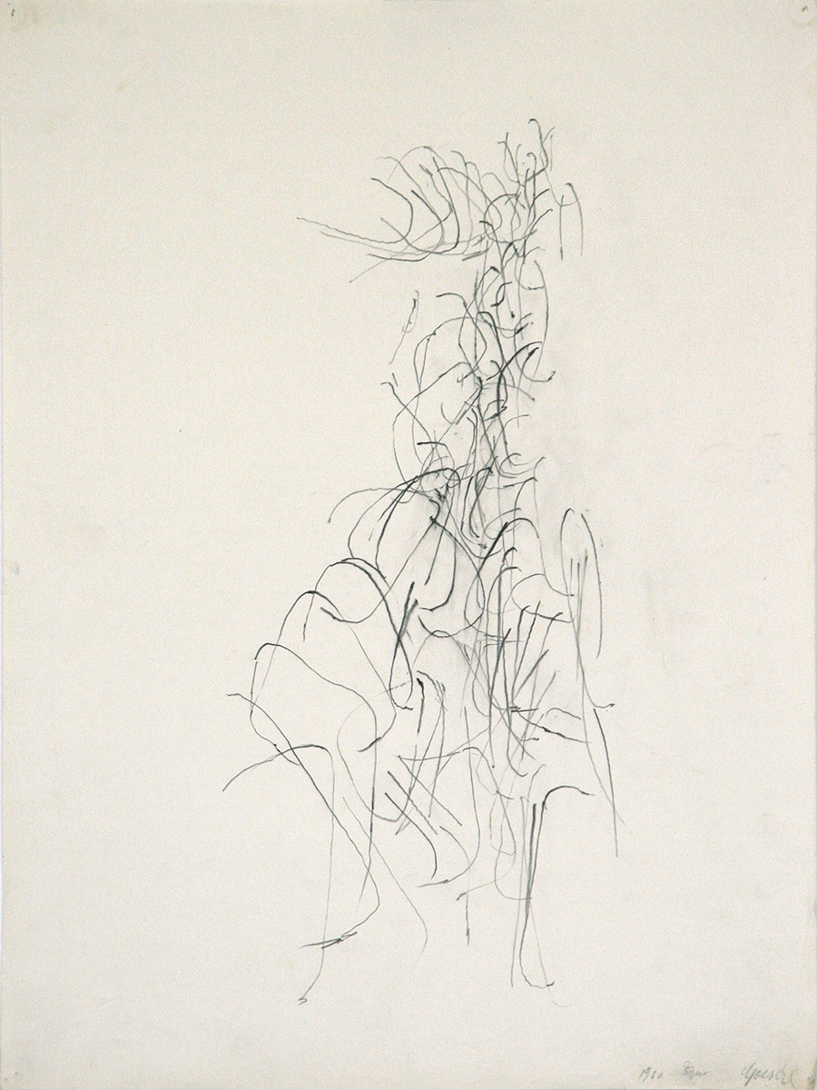 Figur, 196050,5 x 38 cmPencil on paper, signed