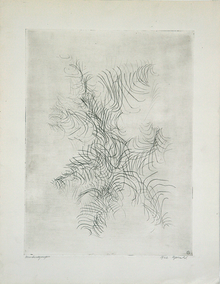 Formbewegungen, 196239,5 x 29,5 cm to 50 x 38,5 cmEtching on paper, signed