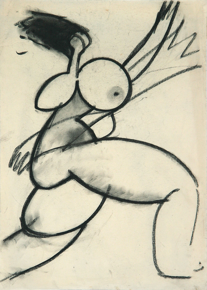 Eva 02, 1990s70 x 50 cmCharcoal on paper