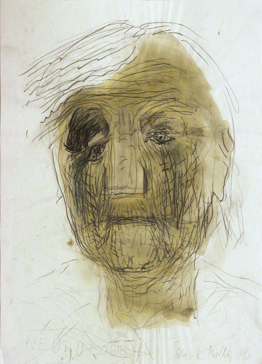 Neurologie Tante Milla, 1970,79 x 72 cnmixed media on paper