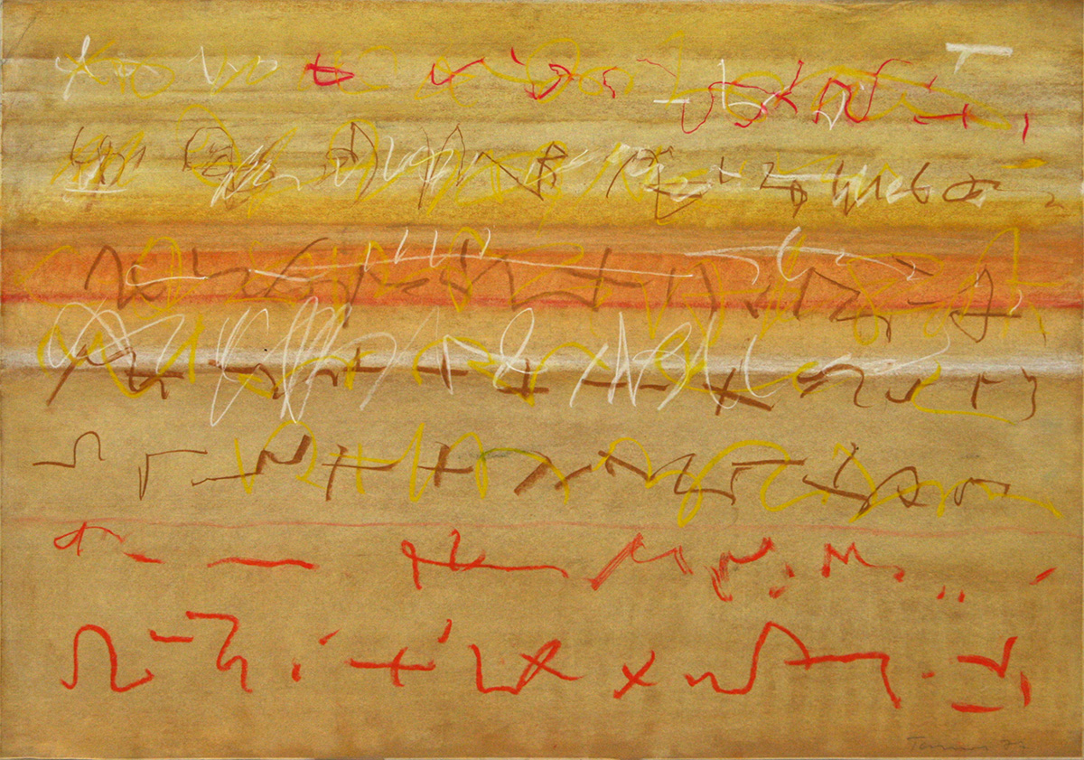 Ohne Titel, 197768 x 97 cmWasserfarbe, Kreide auf Papier