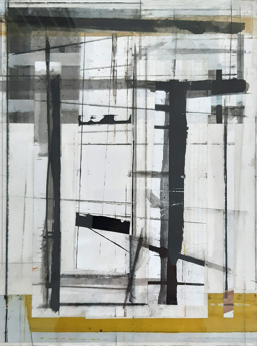 KH#5, 202140 x 30 cm in 52,8 x 42,8 cmCollage, mixed media on paper; framed