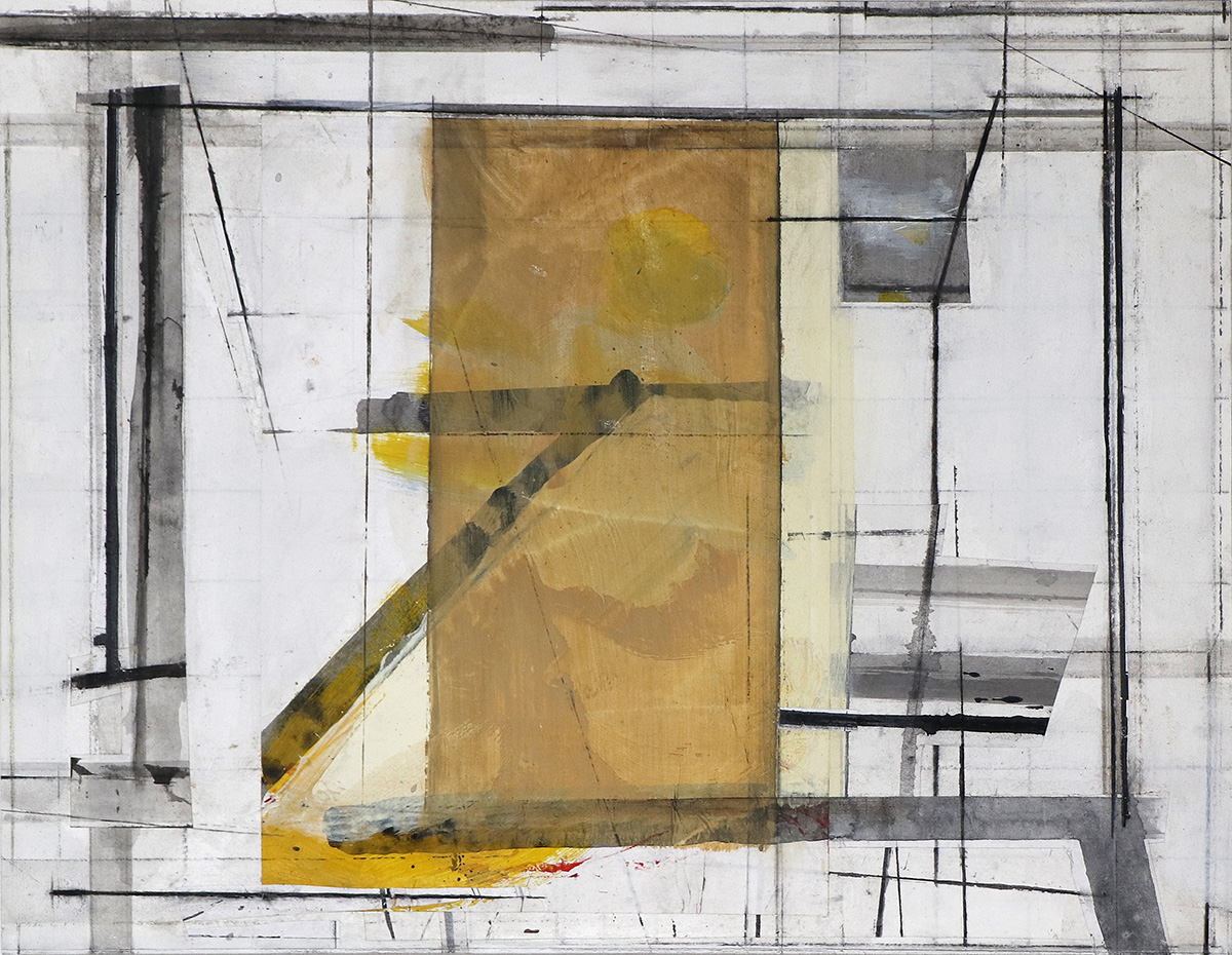 Ohne Titel, 201950,2 x 64 cm Collage, mixed media on wood