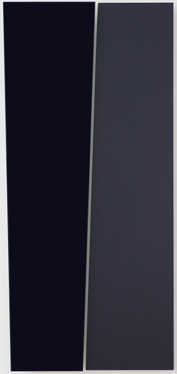 blaue objekte 25, 2022110 x 50 x 4 cmAcryllack auf Alu-Dibond; 2-teilig