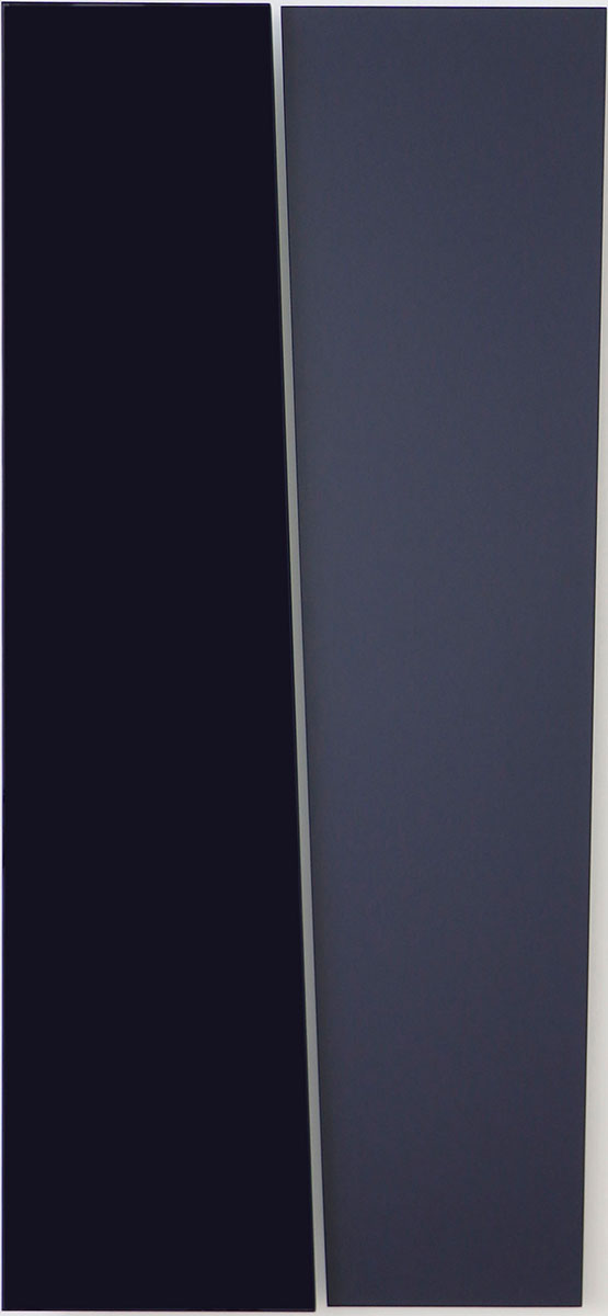 blaue objekte 24, 2022110 x 50 x 4 cmAcrylic on alu dibond; 2-parts