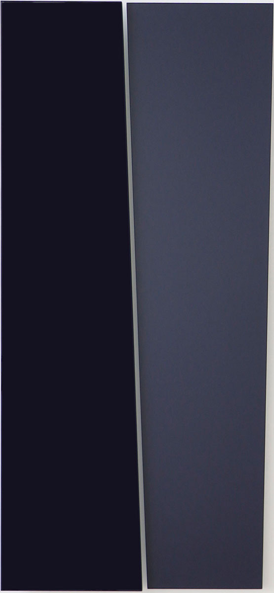 blaue objekte 24, 2022110 x 50 x 4 cmAcryllack auf Alu-Dibond; 2-teilig