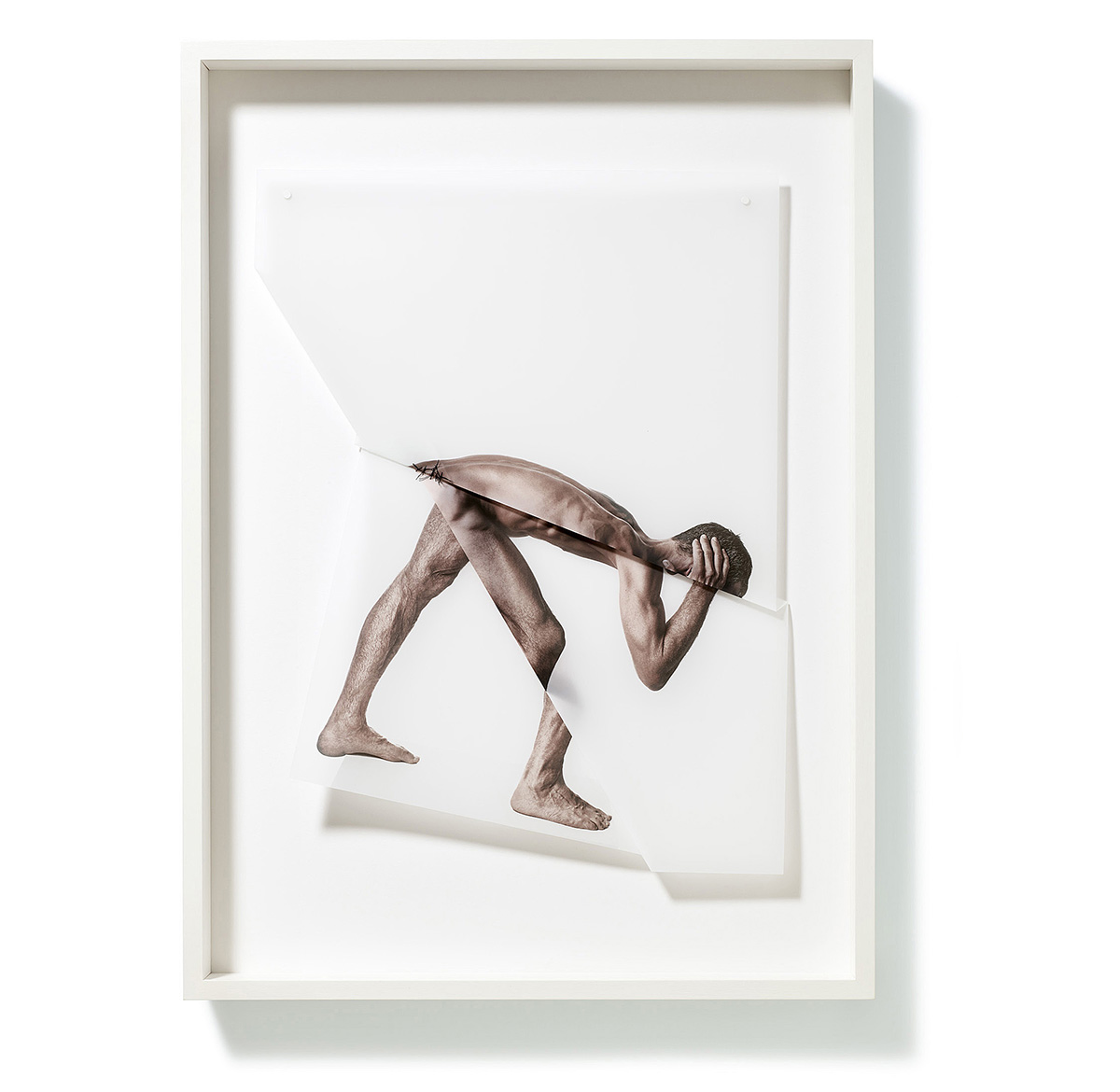 Zur Figur 03, 202070 x 50 x 7,5 cmPhotography, pigment print on transparent paper, sewed; framed