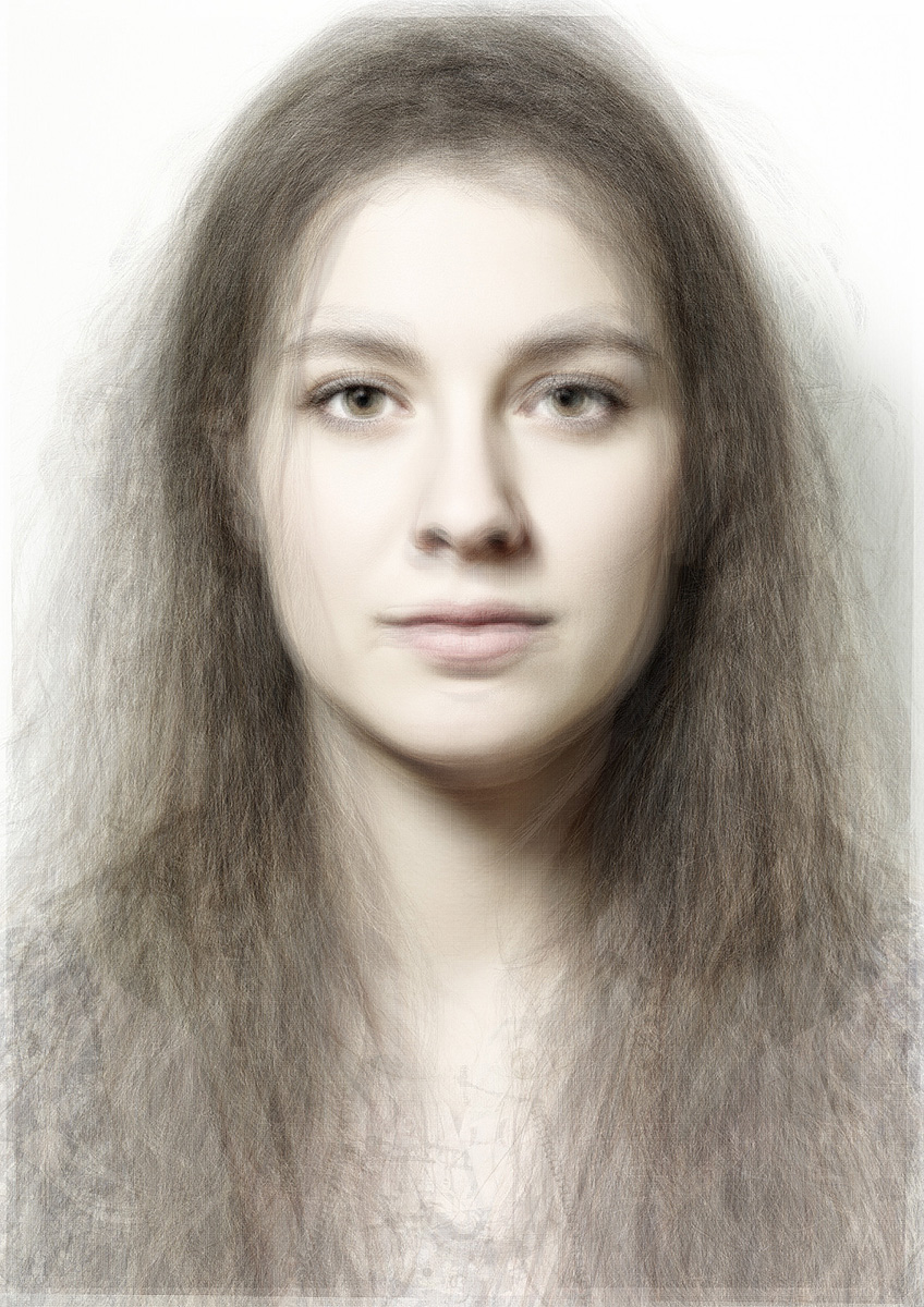 16 Frauen mit langem Haar, 201564 x 45 cmPhotography, digital pigment print on Fine Art paper; framedEdition: 5 + EA 2