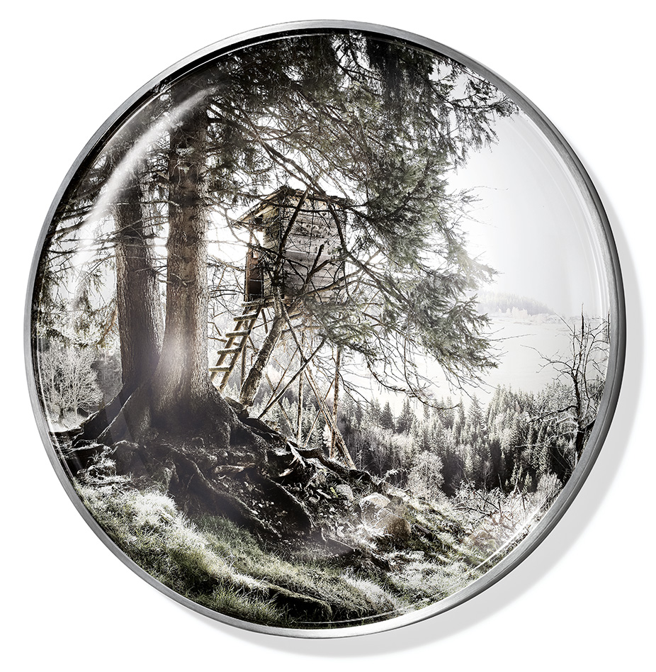 Trophy 01, 2013ø = 26 cmPhotography, pigment print on Iridium Silver Gloss paperbehind glass lens, framed with steel panelEdition: 5 Trophy 01, 2013ø = 26 cmPhotography, pigment print on Iridium Silver Gloss paperbehind glass lens, framed with steel panelEdition: 5