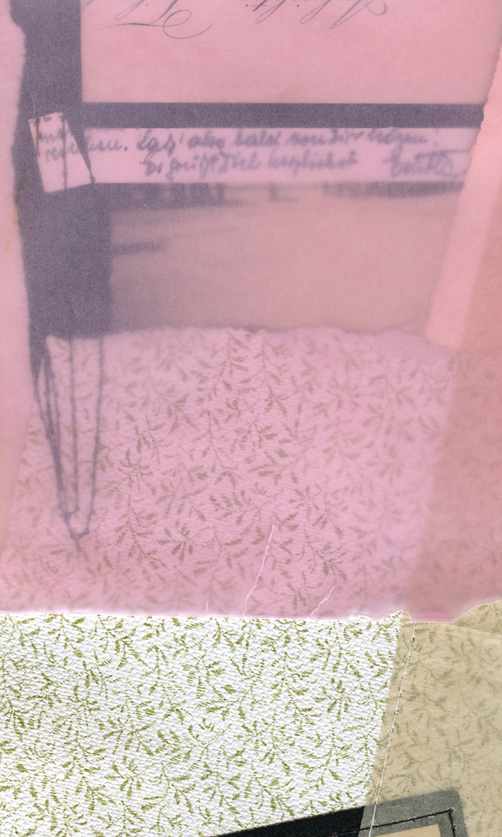 Poesie der kleinen Dinge #29, 201815 x 9 cm in 30 x 30 cmPapercollage, needled; framed