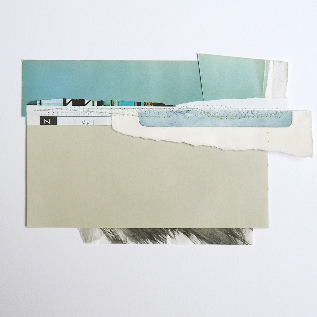 behind #07, 202015 x 23 cm in 30 x 30 cmPapiercollage; gerahmt