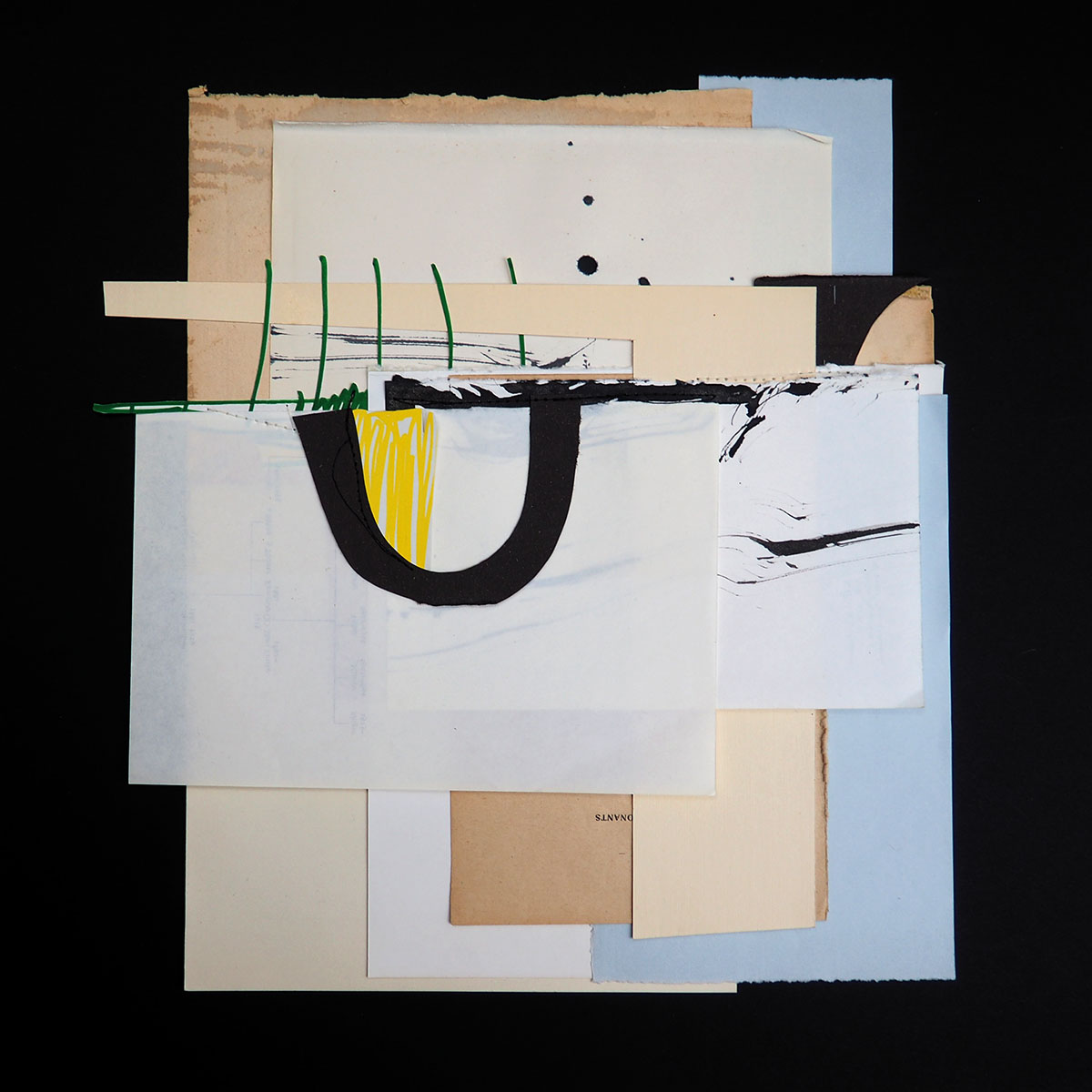 landscape white, 202533 x 30 cm in 40 x 40 cmpapercollage