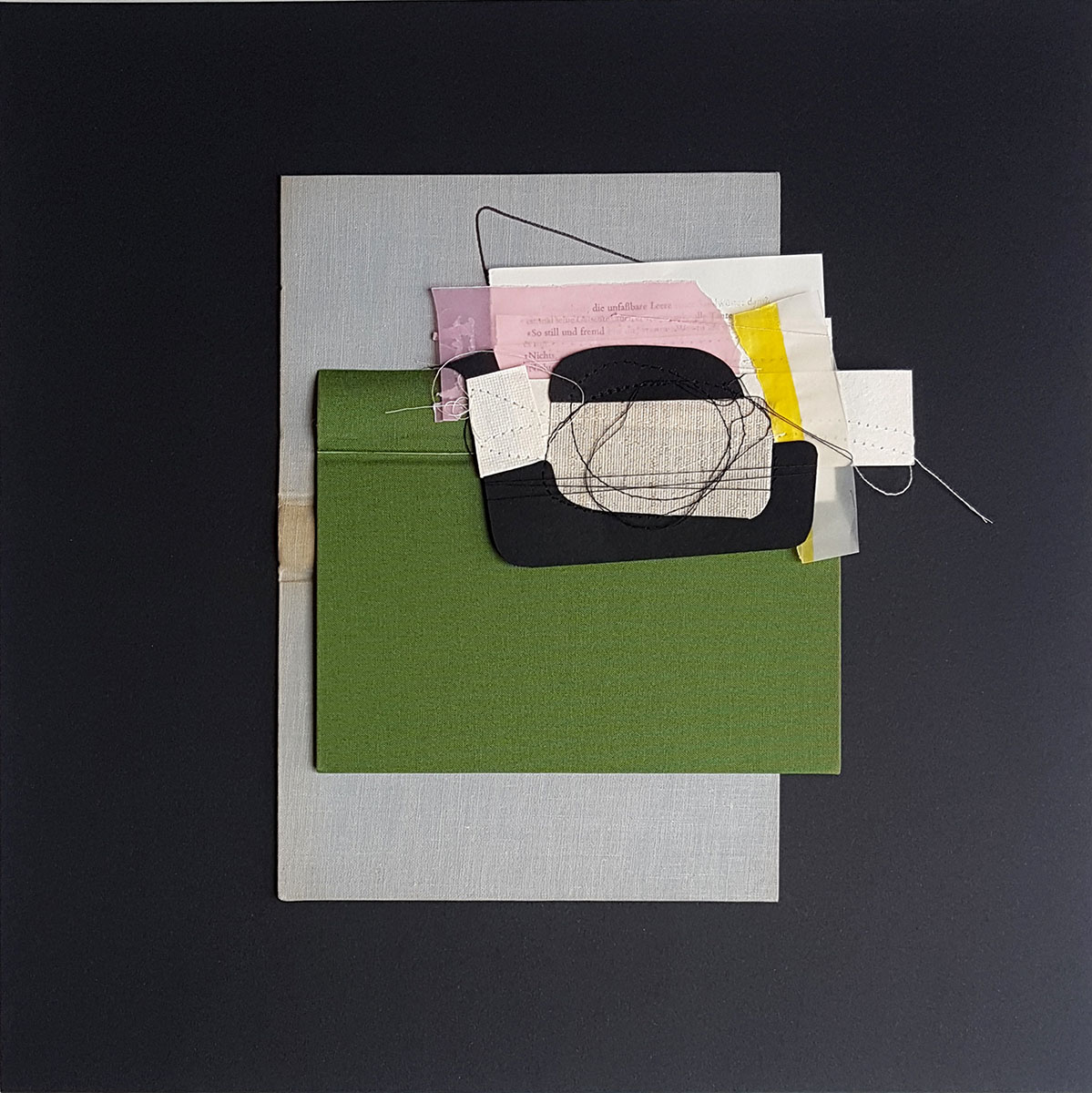 landscape Green 03, 202526 x 23 cm in 40 x 40 cmpapercollage