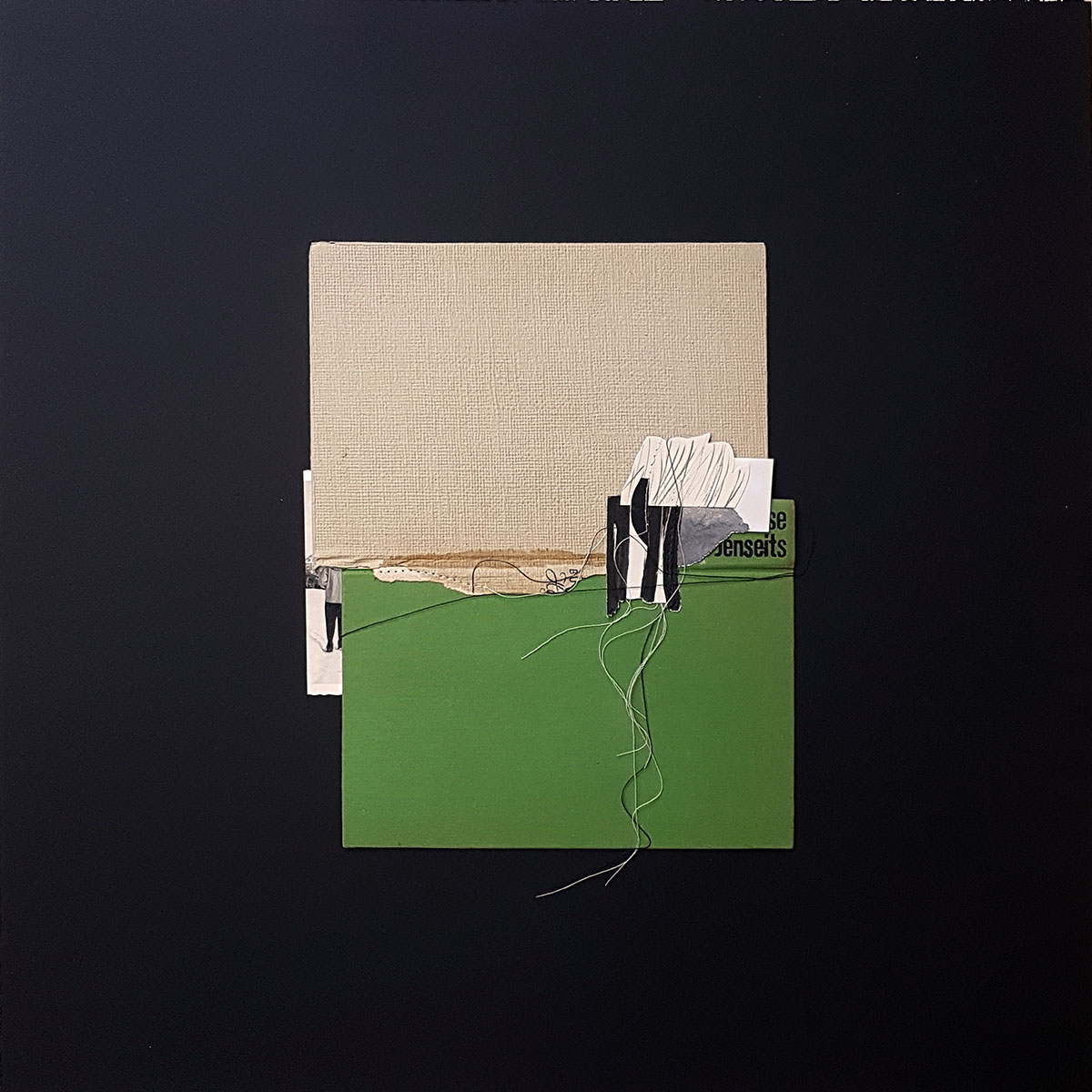 landscape Green 02, 202527 x 22 cm in 50 x 50 cmpapercollage