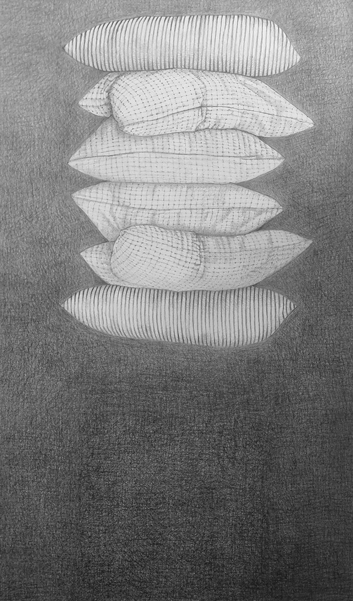 abgehoben(retiré), 202378 x 48 cmBleistift auf Papier; Museumsglas