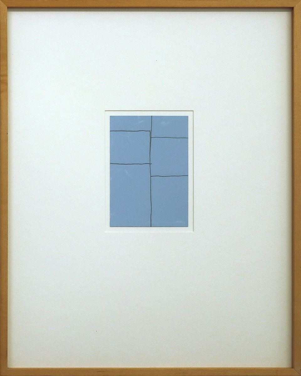 -freundlich, 2006/200715 x 11 cm in 51 x 41 cmgraphite, acrylic on postcard; framed