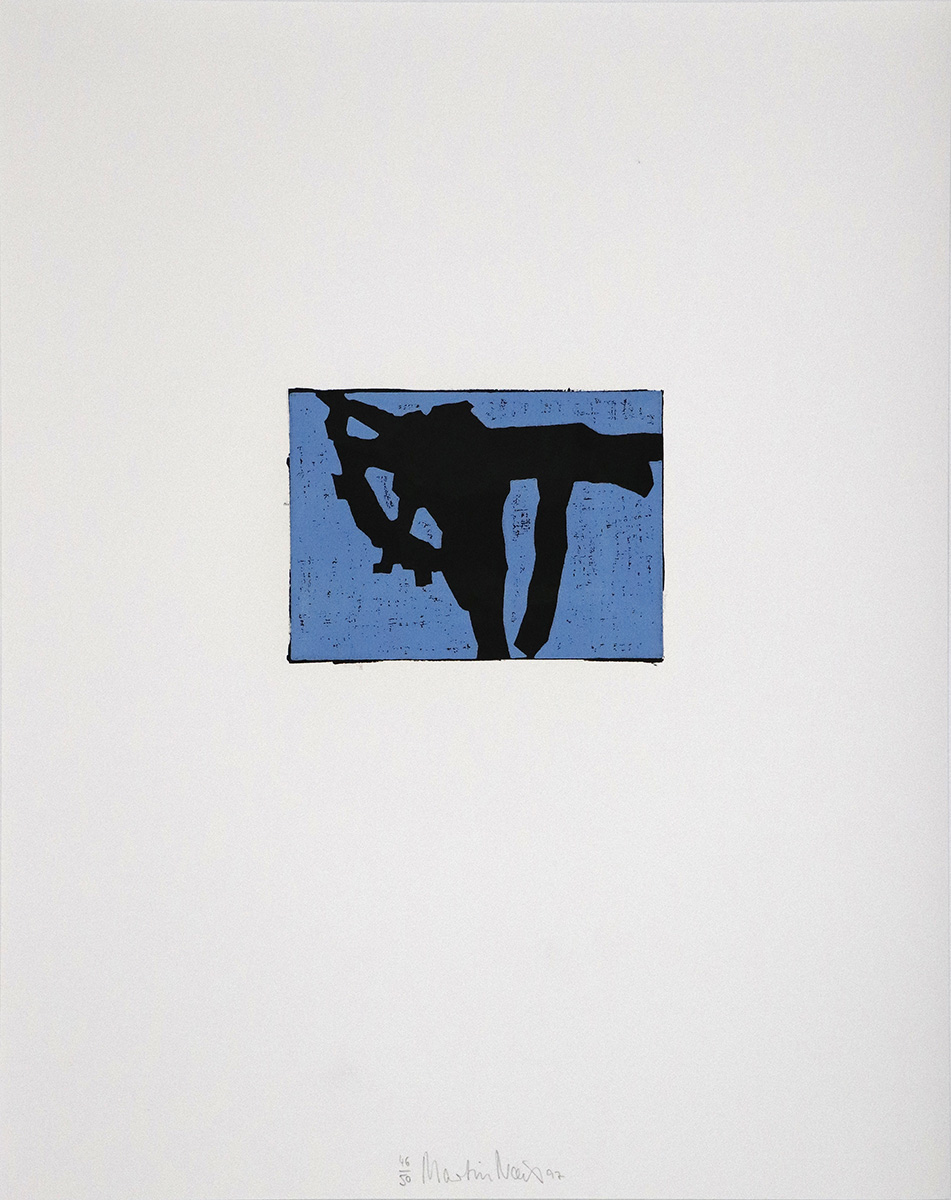 Serie John #1, 199710,5 x 14,5 cm to 48 x 38 cm framed in 50 x 40 cmWoodcut on an acrylic filled paper (Old-Meissen-Zerkall hand-made paper); clip-on picture frameEdition: 50