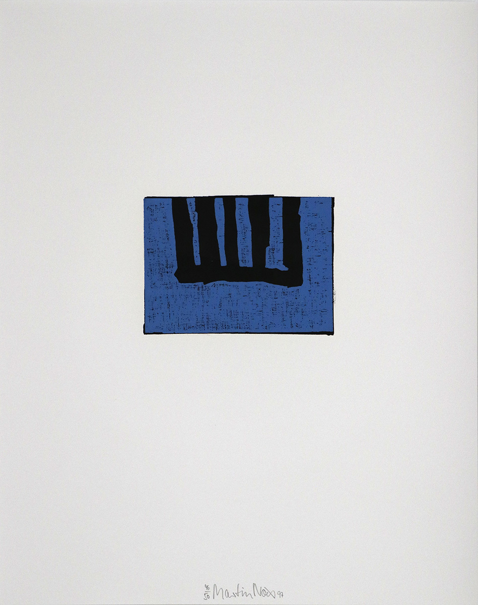 Serie John #5, 199710,5 x 14,5 cm to 48 x 38 cm framed in 50 x 40 cmWoodcut on an acrylic filled paper (Old-Meissen-Zerkall hand-made paper)Edition: 50
