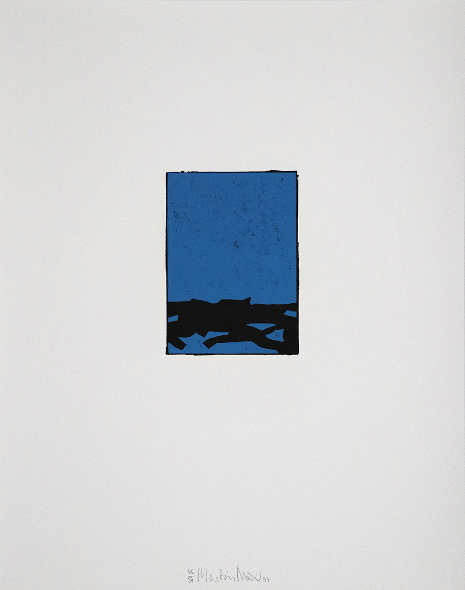 Serie John #13, 199714,5 x 10,5 cm to 48 x 38 cmLinocut on an acrylic filled paper (Old-Meissen-Zerkall hand-made paper)Edition: 50
