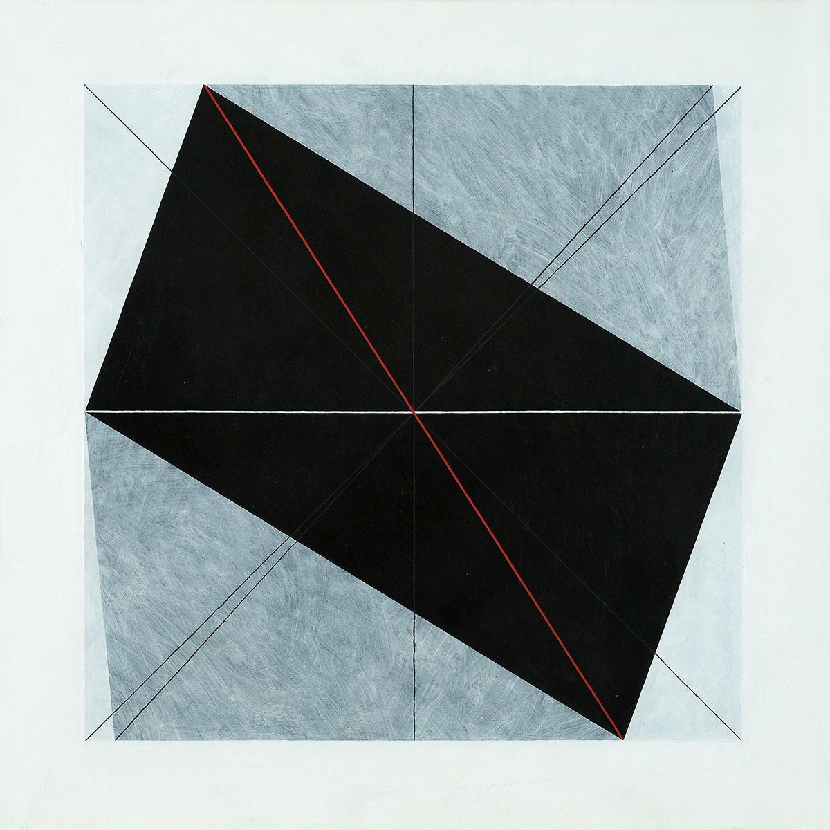 Strukturanalysen zu Mirakel (1), 1986/198965 x 65 cmAcryl, Grafit auf Zeichenkarton; gerahmt in Museumsglas