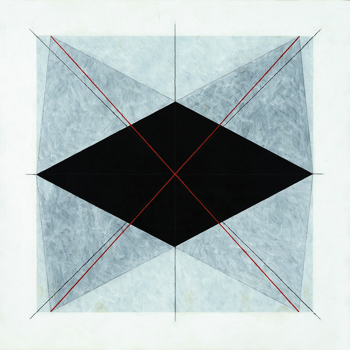 Strukturanalysen zu Mirakel (2), 1986/198965 x 65 cmAcrylic, graphite on drawing board; framed in museum glass