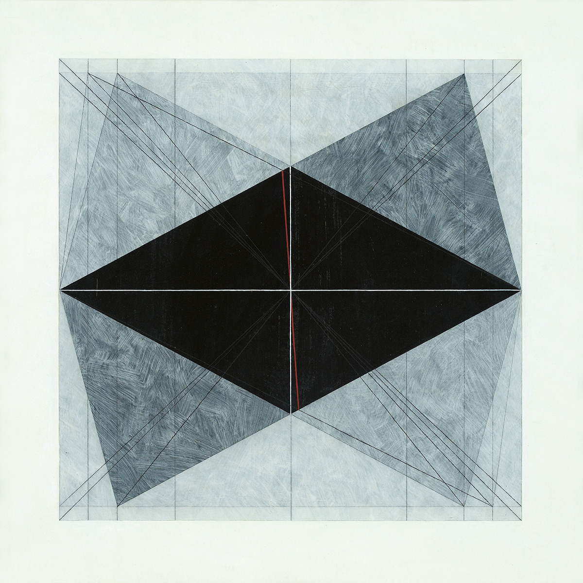 Strukturanalysen zu Mirakel (3), 1986/198965 x 65 cmAcrylic, graphite on drawing board; framed in museum glass