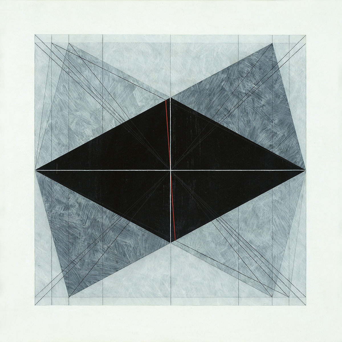 Strukturanalysen zu Mirakel (3), 1986/198965 x 65 cmAcryl, Grafit auf Zeichenkarton; gerahmt in Museumsglas