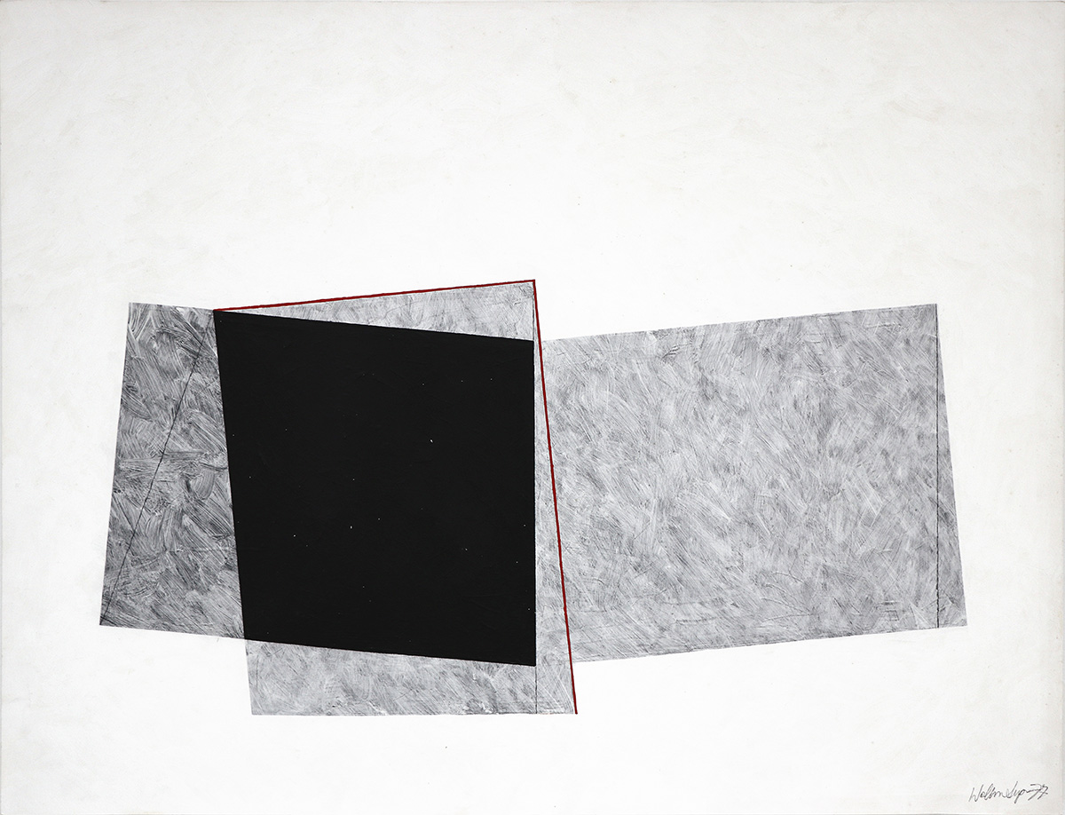 Konstruktion 6, 197764 x 84 cm in 66,9 x 86,3 cmAcrylic, graphite on drawing board; framed in museum glass Konstruktion 6, 197764 x 84 cm in 66,9 x 86,3 cmAcrylic, graphite on drawing board; framed in museum glass