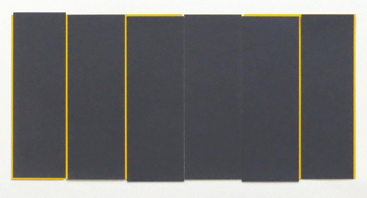 Screen 9, 201523 x 48 cm in 49 x 64 cmCardboard on paper; framed