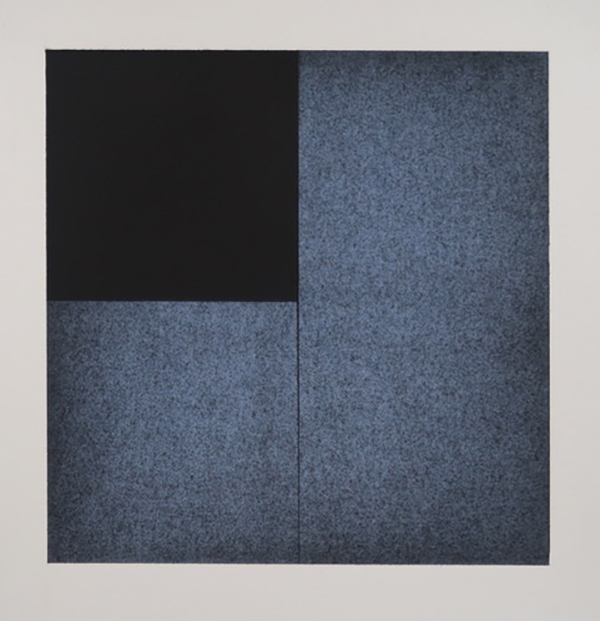 Rotation 2 Nr. 5, 199620 x 20 cm in 27,7 x 27,5 cmAcryl und Reisskohle auf Papier; gerahmt, Museumsglas