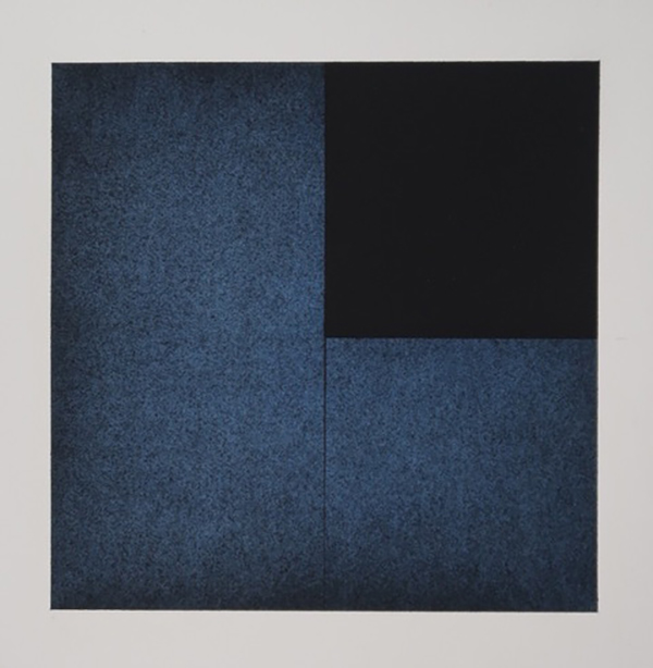 Rotation 2 Nr. 4, 199620 x 20 cm in 27,7 x 27,5 cmAcryl und Reisskohle auf Papier; gerahmt, Museumsglas