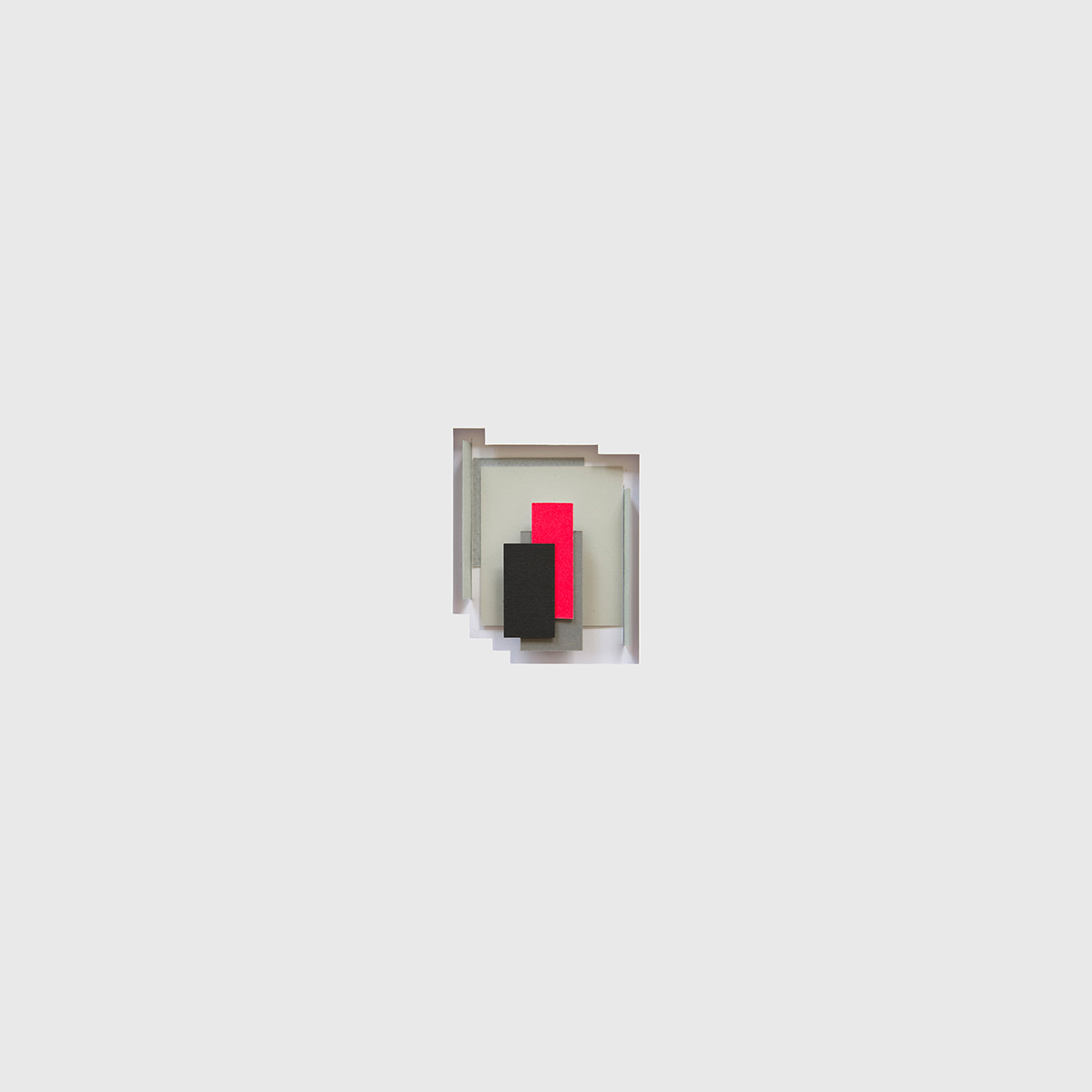 {MON ŒUVRE DE PARISo.T. (James Turrell)}, 20136,5 x 6,5 cm auf 30 x 30 cm in 34,5 x 34,5 cmPapiercollage, gerahmt