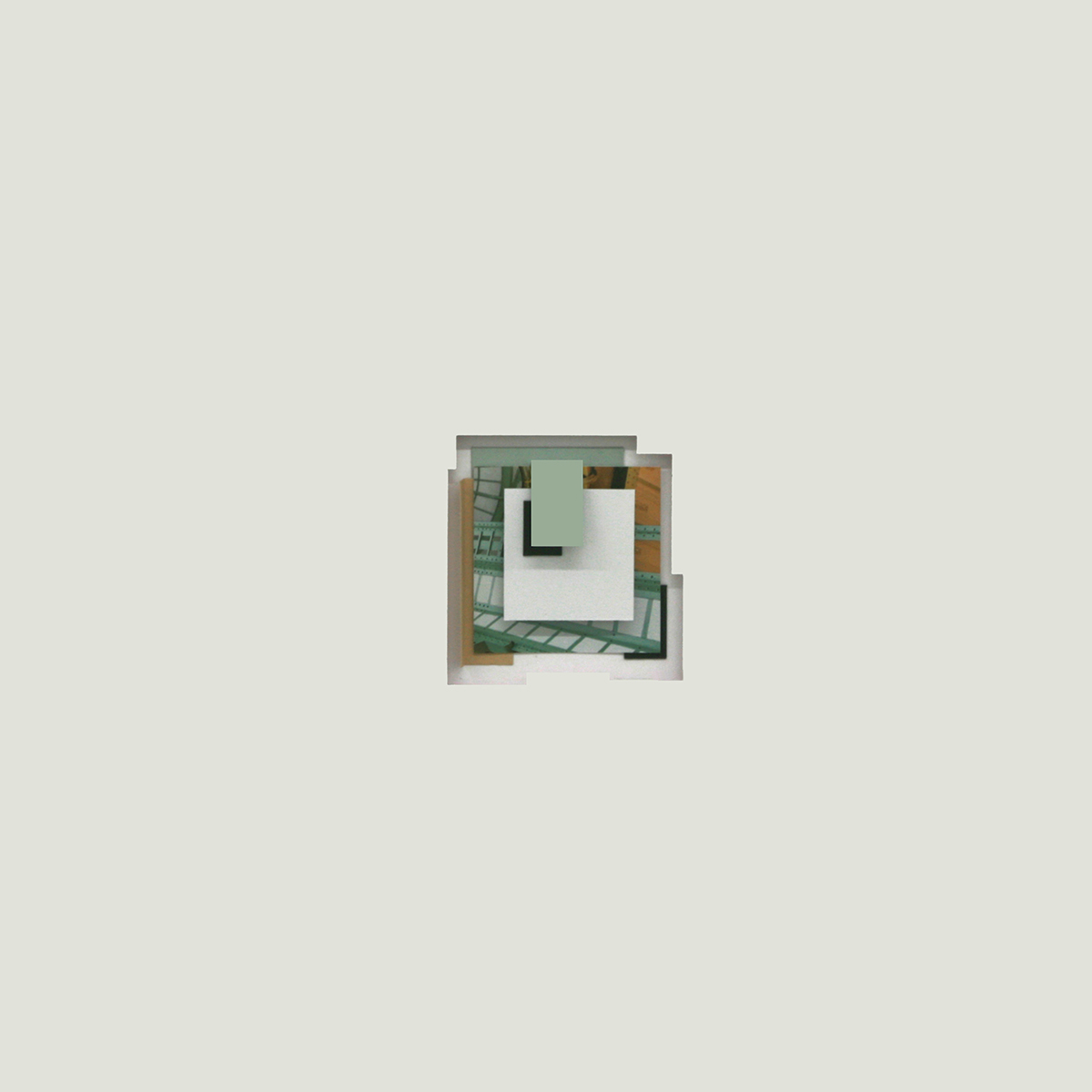 {MON ŒUVRE DE PARISo.T. (Grand Palais)}, 20136 x 6 cm auf 30 x 30 cm in 34,5 x 34,5 cmPapiercollage, gerahmt