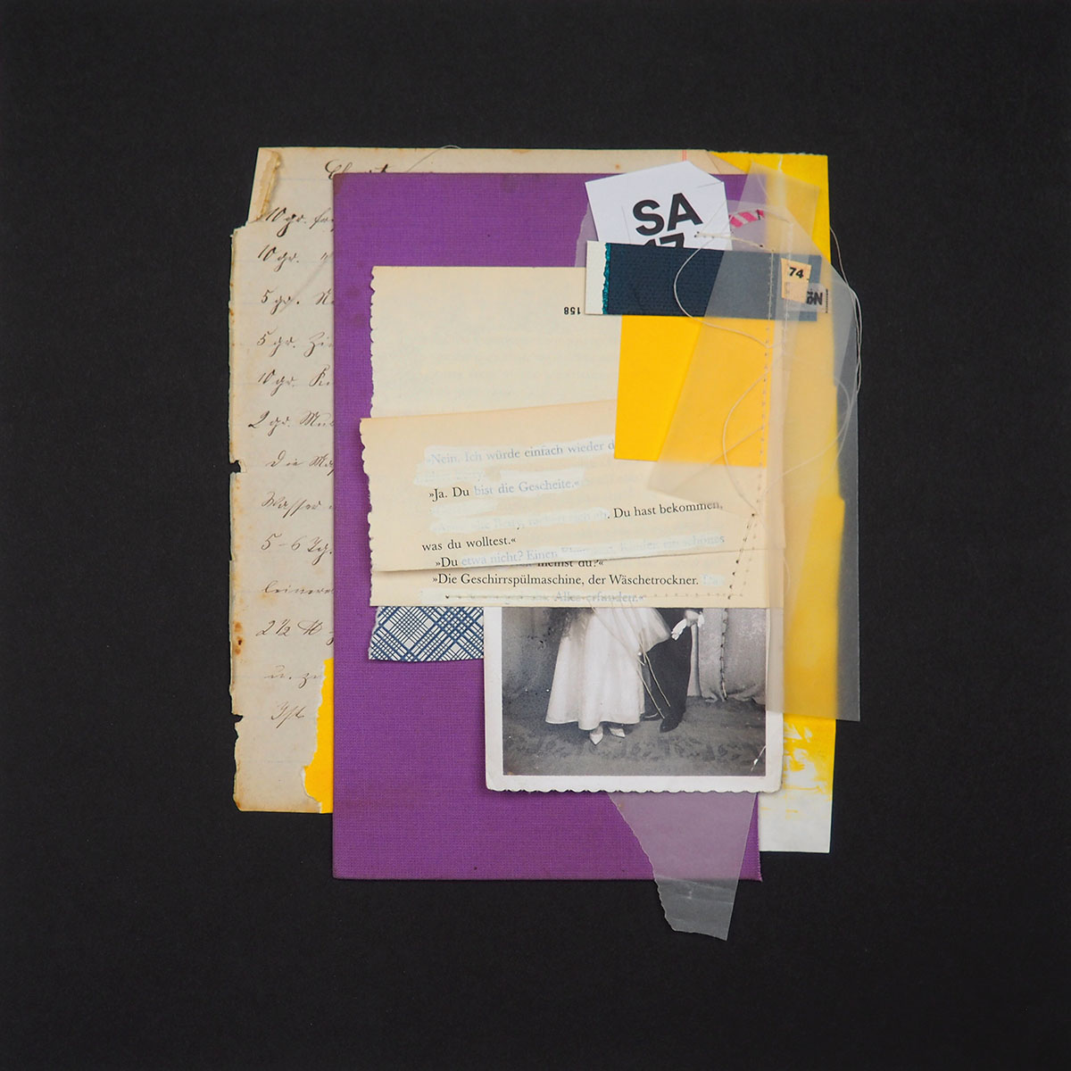 poem 158, 202530 x 30 cmCollage, Mixed media