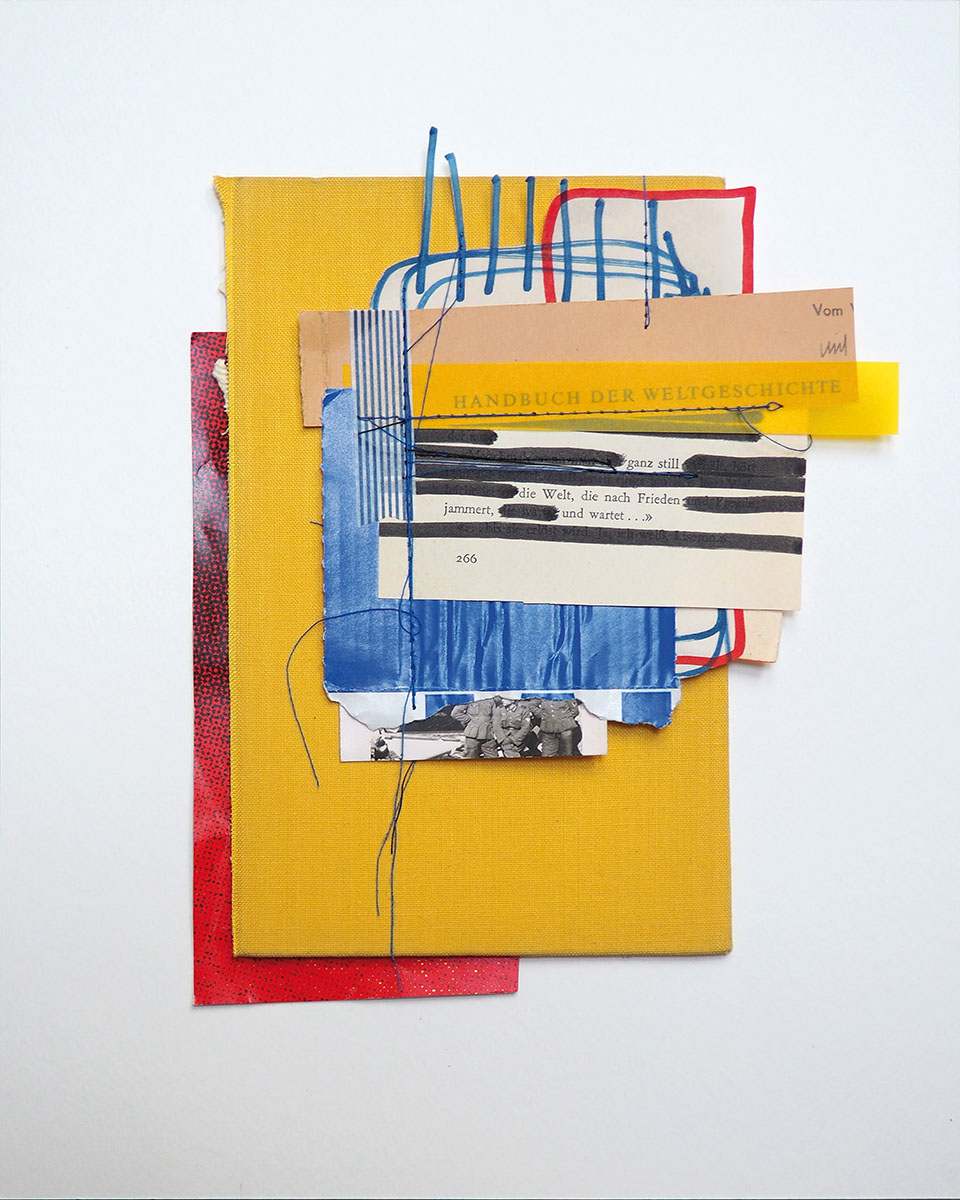 poem 266, 202530 x 24 cmCollage, Mixed media