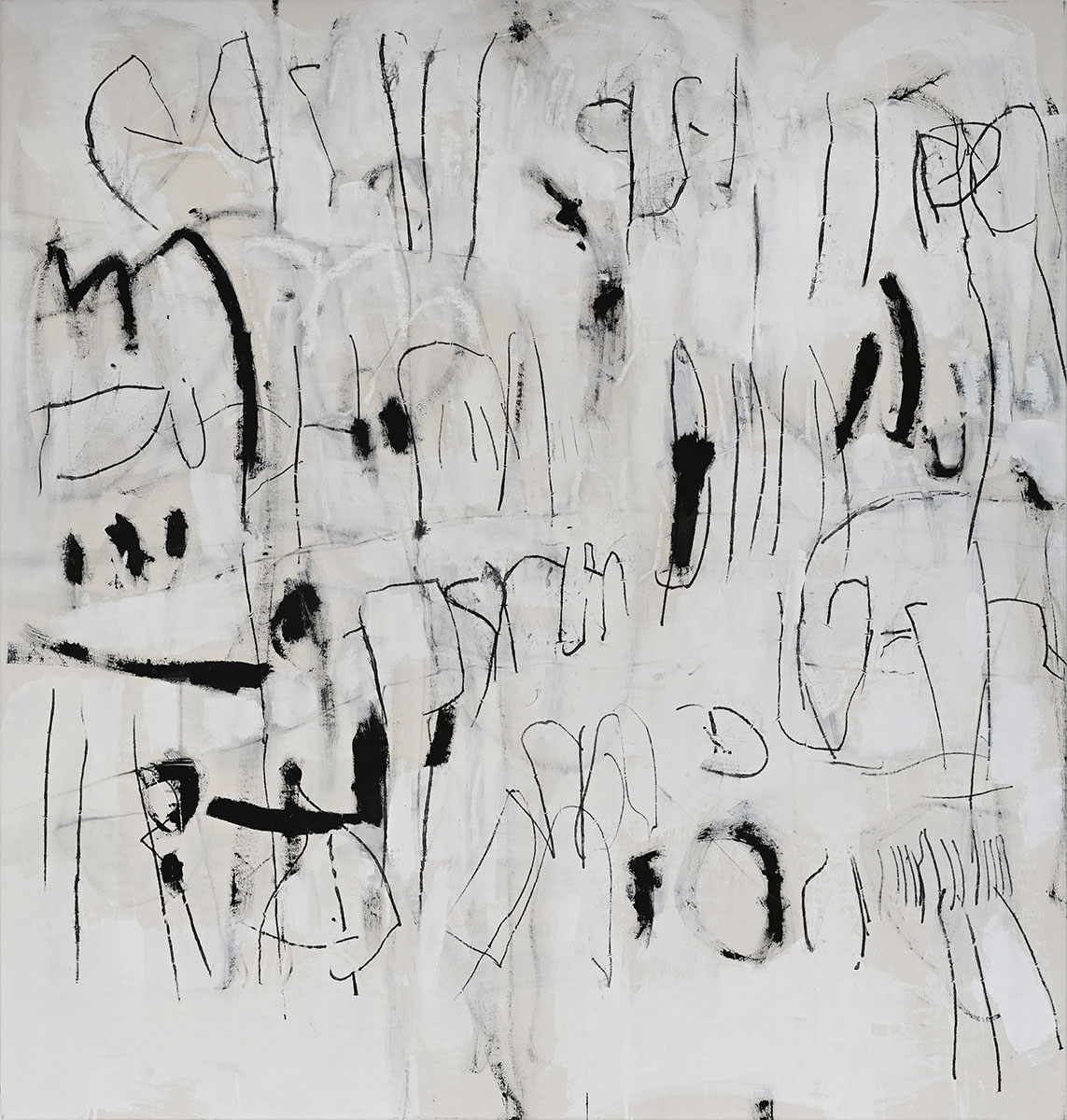 Ein Ton - Kein Ton _ Tonspuren, 2025145 x 155 cmmixed media on canvas