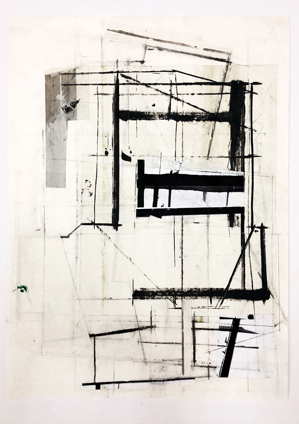 P#13, 202463 x 43 cmmixed media on paper