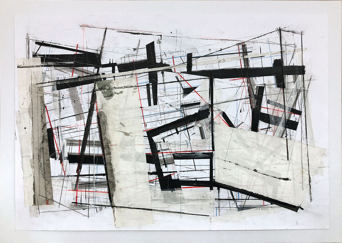 P#12, 202346,5 x 63,5 cm in 52,5 x 72,5 cmmixed media on paper; framed