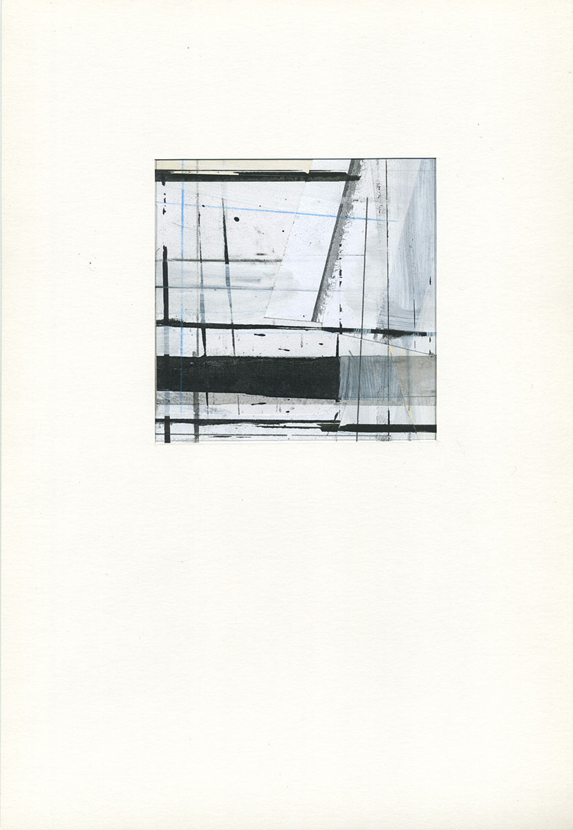 10x10-1, 202310 x 10 cm auf 30 x 21 cm in 30,5 x 22 cm;mixed media on paper; framed