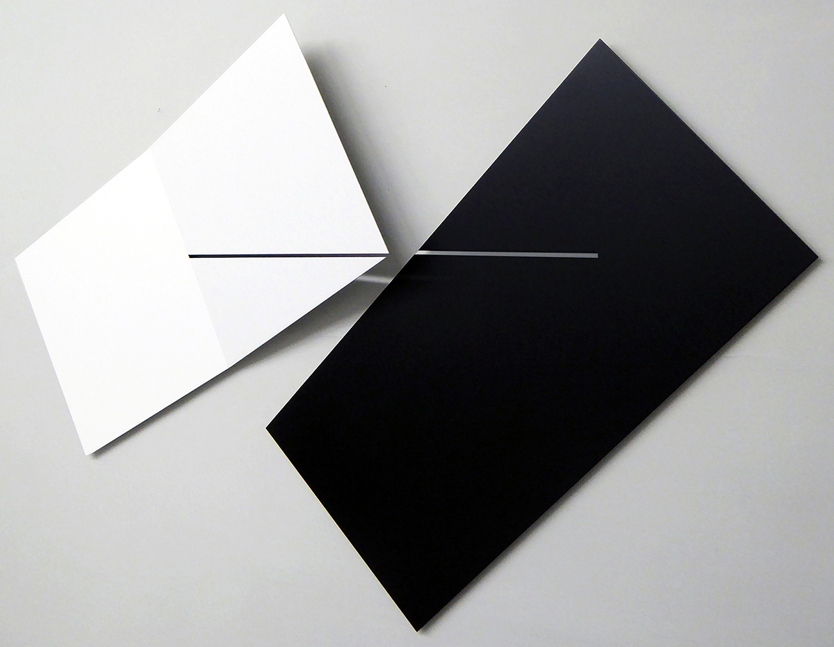 Annäherung, 20132 pieces; each 37,5 x 75 x 7 cmaluminium, acrylic lacquer Annäherung, 20132 pieces; each 37,5 x 75 x 7 cmaluminium, acrylic lacquer