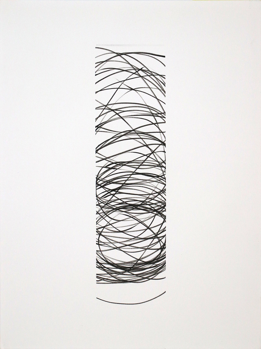 HUSH 1, 200830 x 8 cm auf 40 x 30 cmTusche auf Papier