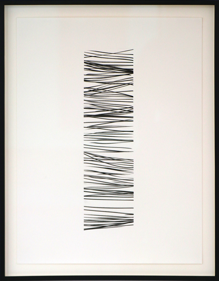 HUSH 3, 200830 x 8 cm auf 40 x 30 cm in 42,5 x 35,5 cmTusche auf Papier, gerahmt
