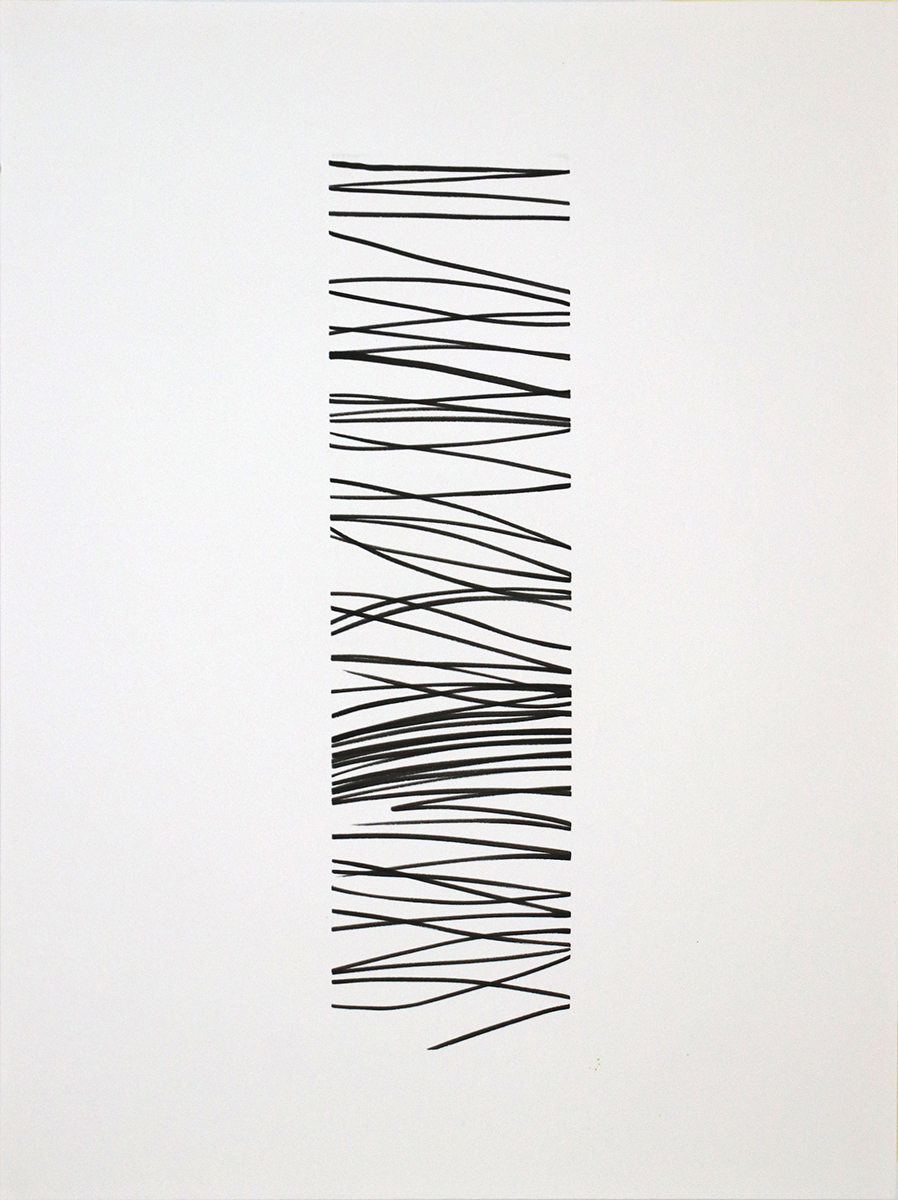 HUSH 5, 200830 x 8 cm auf 40 x 30 cmTusche auf Papier