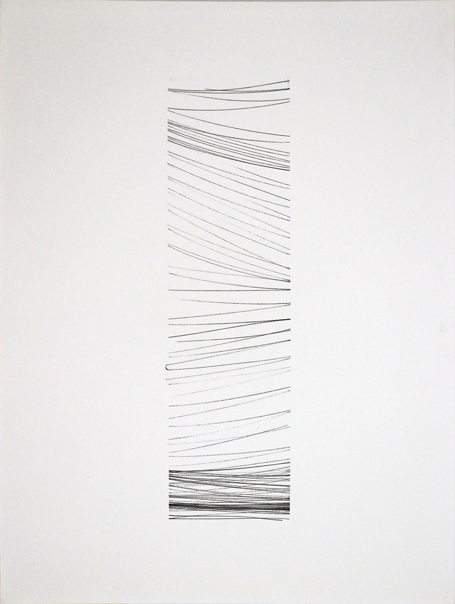 HUSH 6, 200830 x 8 cm auf 40 x 30 cmTusche auf Papier