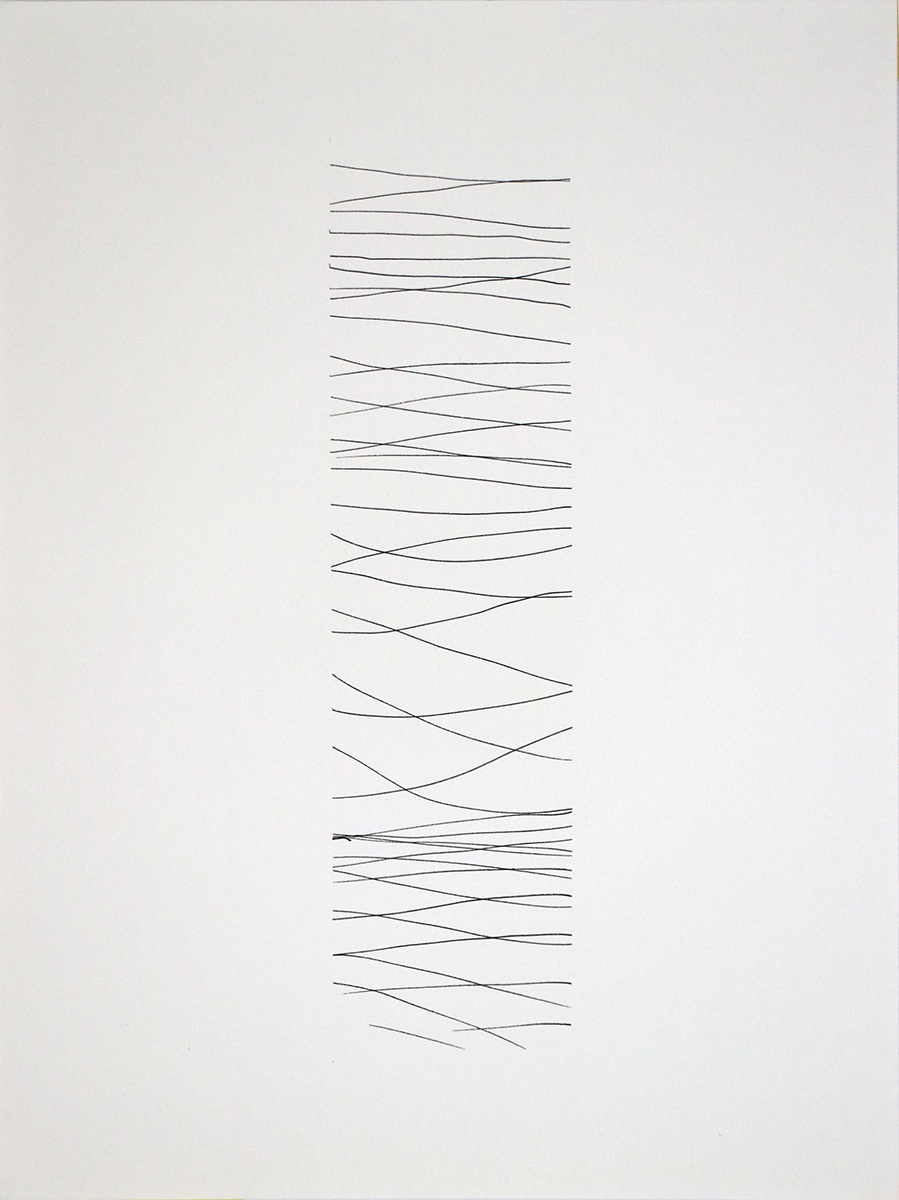 HUSH 11, 200830 x 8 cm auf 40 x 30 cmTusche auf Papier
