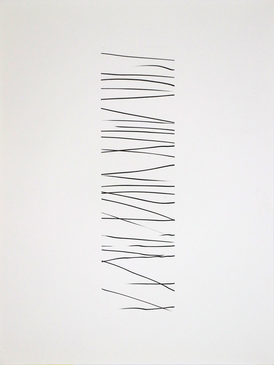 HUSH 12, 200830 x 8 cm auf 40 x 30 cmTusche auf Papier