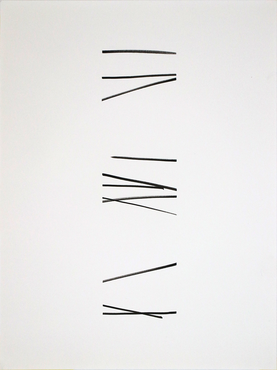 HUSH 13, 200830 x 8 cm auf 40 x 30 cmTusche auf Papier