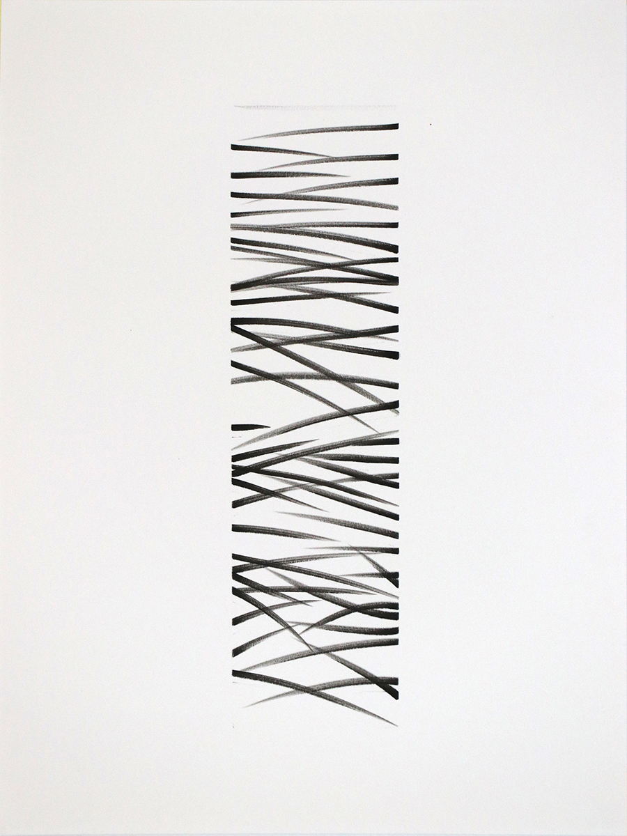 HUSH 15, 200830 x 8 cm auf 40 x 30 cmTusche auf Papier