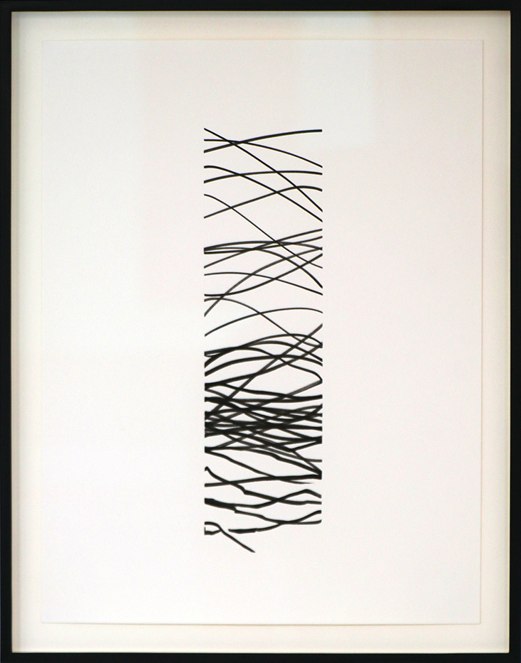 HUSH 16, 200830 x 8 cm auf 40 x 30 cm in 42,5 x 35,5 cmTusche auf Papier, gerahmt